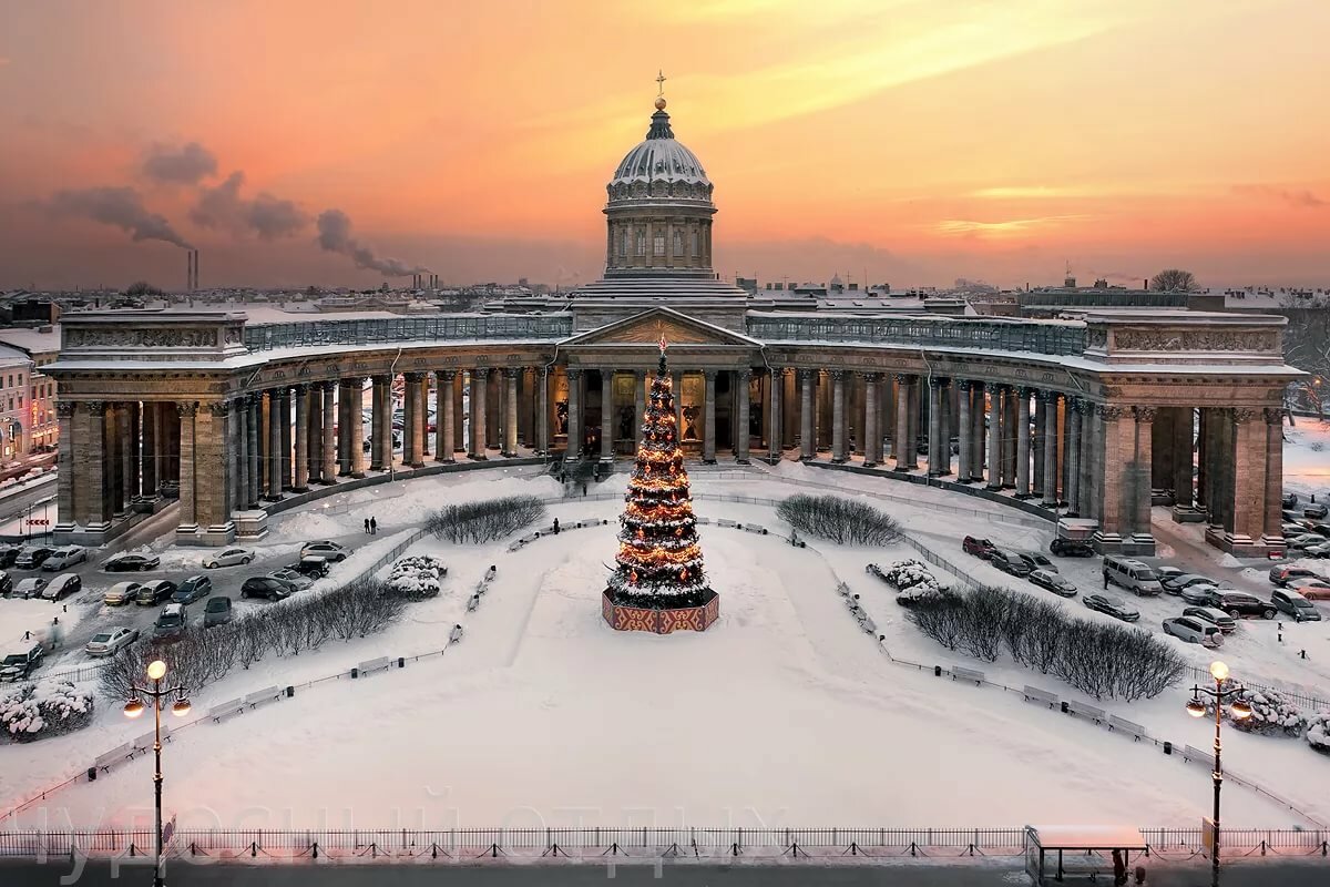 казанский собор в санкт-петербурге зимой фото