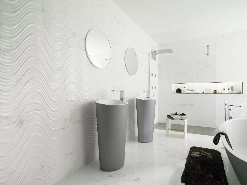 керамическая плитка porcelanosa marmol carrara blanco 31,6x90 фото