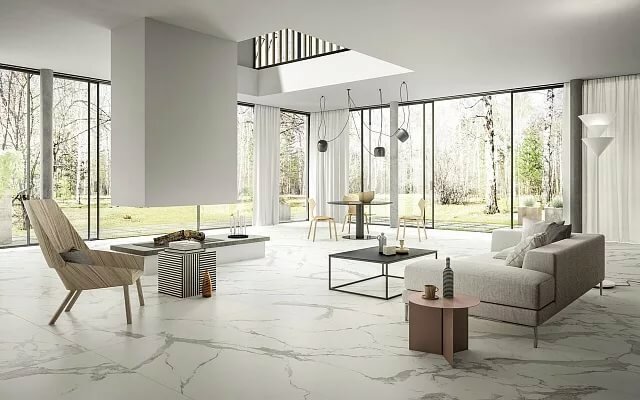 керамогранит limestone в интерьере фото