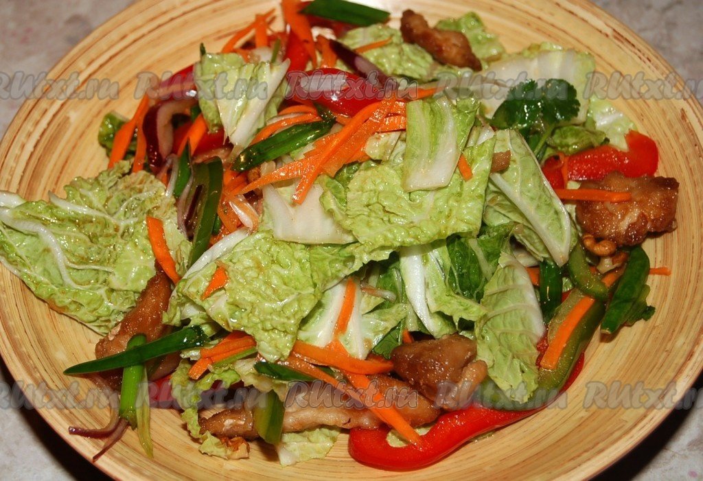 китайский салат с курицей фото