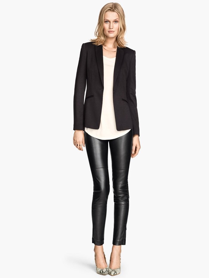 кожаные брюки h&m фото