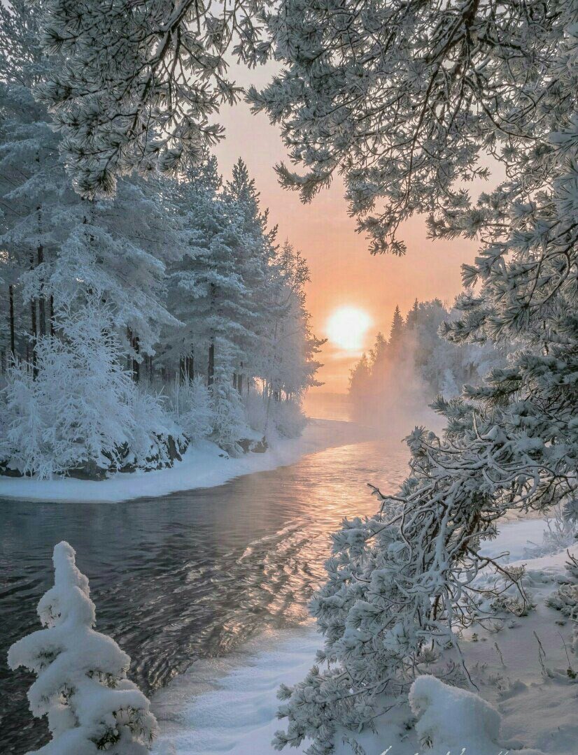 красивые зимние пейзажи картинки фото