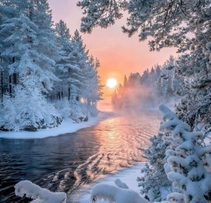 красивые зимние пейзажи картинки фото