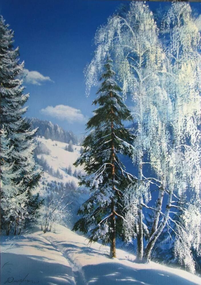 красивый зимний лес фото