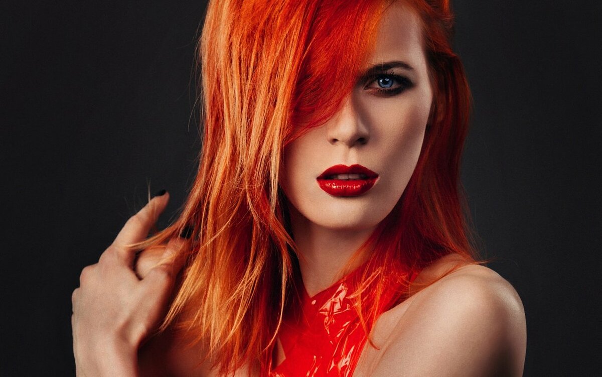 красно рыжие волосы фото
