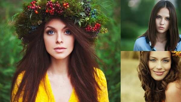 красота женщины в венке фото