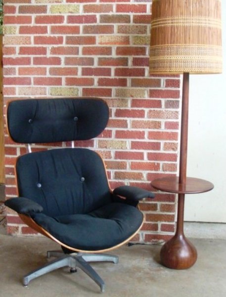 кресло eames style lounge chair в интерьере фото