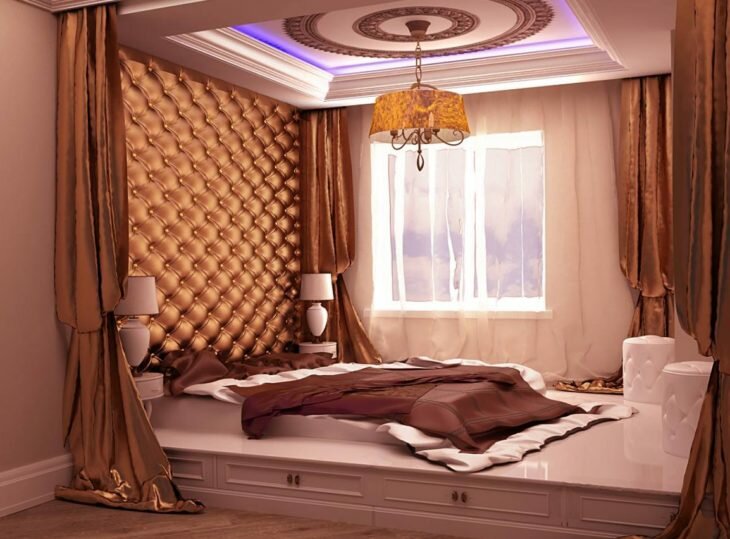 кровать подиум фото для спальни фото