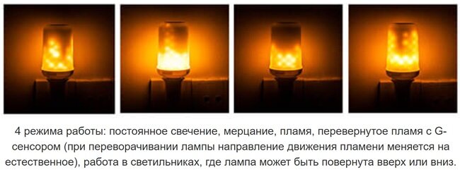 лампы с эффектом горения фото
