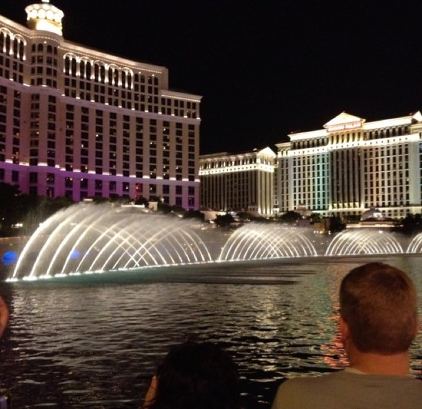 las vegas bellagio water blue led фото