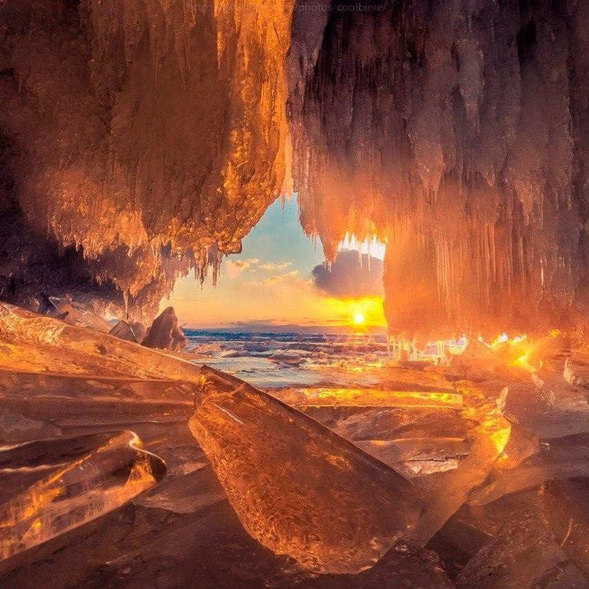 ледяные пещеры байкала фото