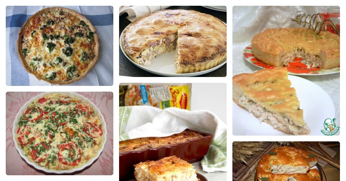 легкий куриный пирог-запеканка фото