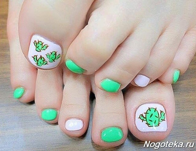 летний педикюр 2018 фото