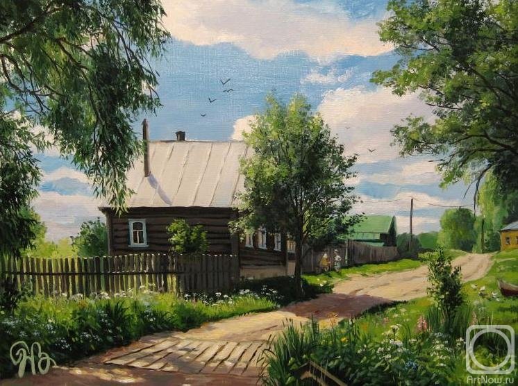 лето в деревне живопись фото