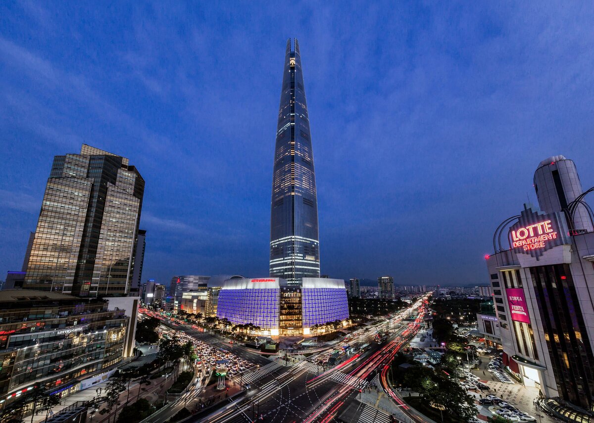 lotte world tower сеул фото