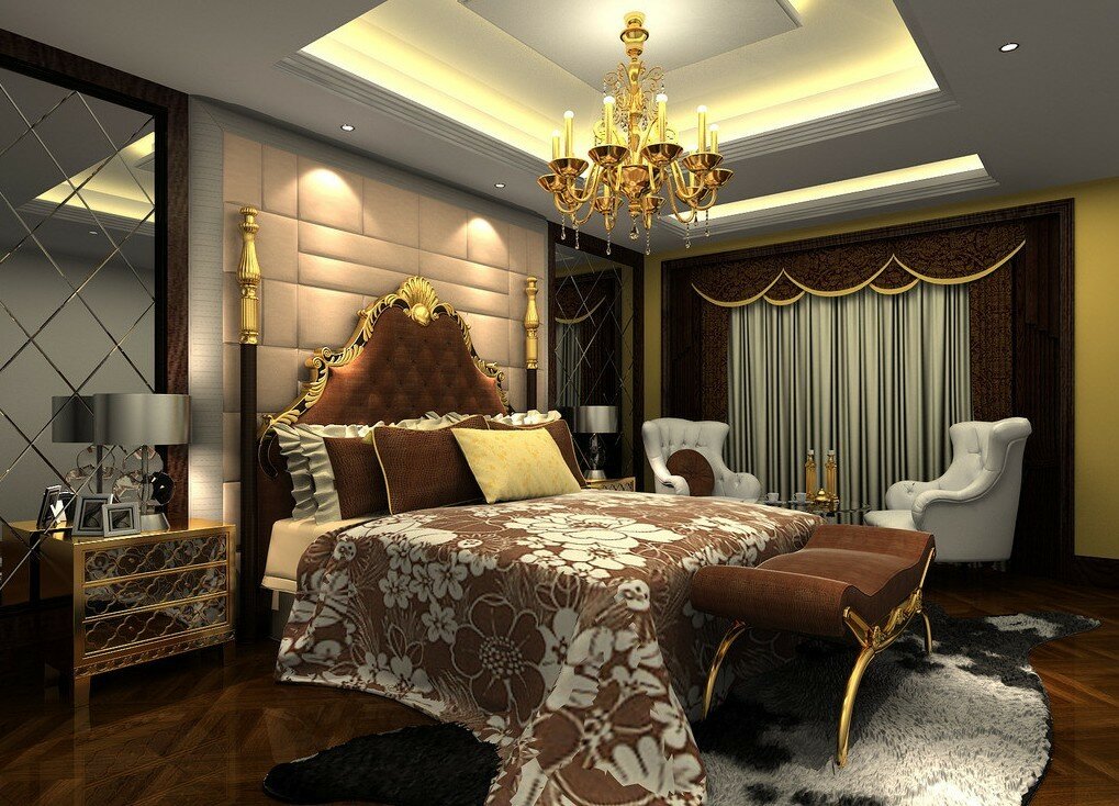 luxury interior спальни фото
