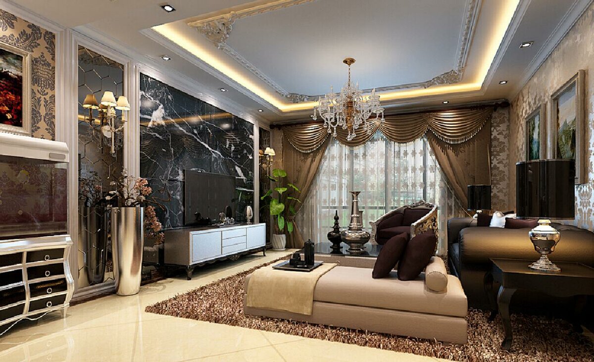 luxury living room design фото