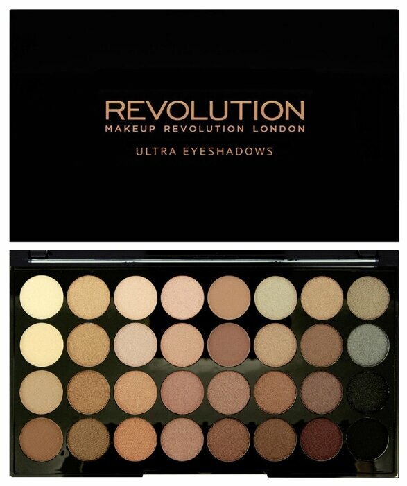 makeup revolution палетка теней ultra 32 eyeshadow palette, beyond flawless фото
