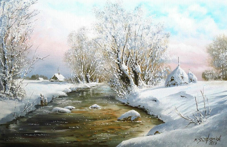 marek szczepanisk живопись зима фото