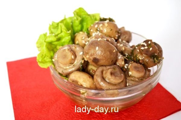 маринованные шампиньоны по-корейски фото