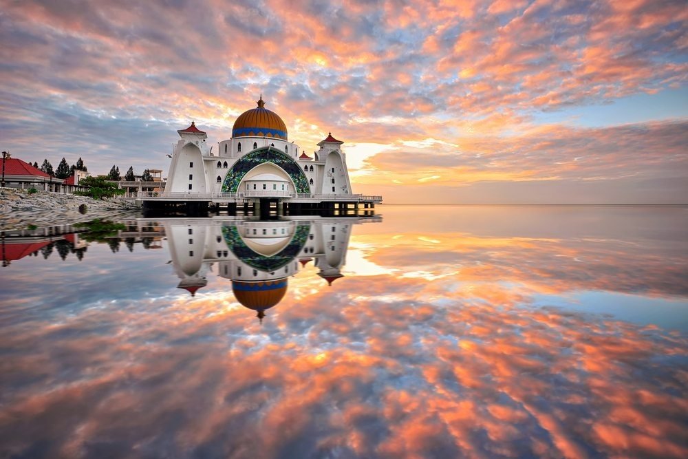 мечеть, малакка, малайзия фото