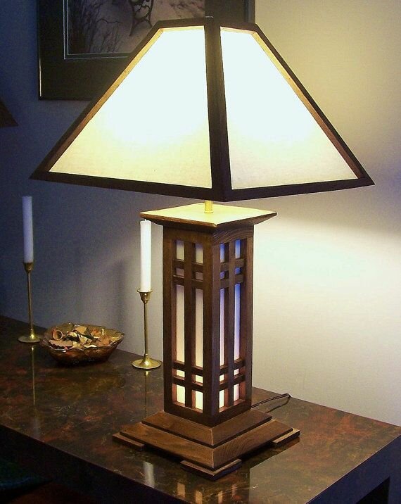 mission style lamp фото