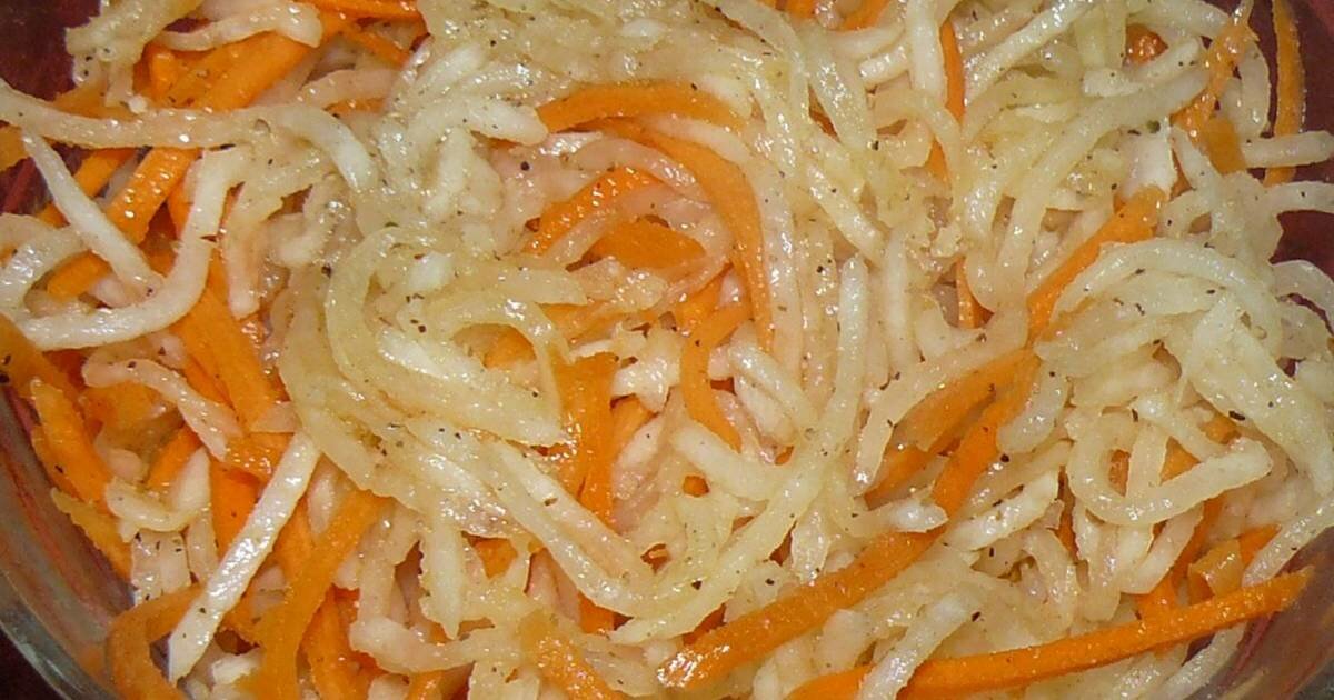 морковка с кальмаром по-корейски фото