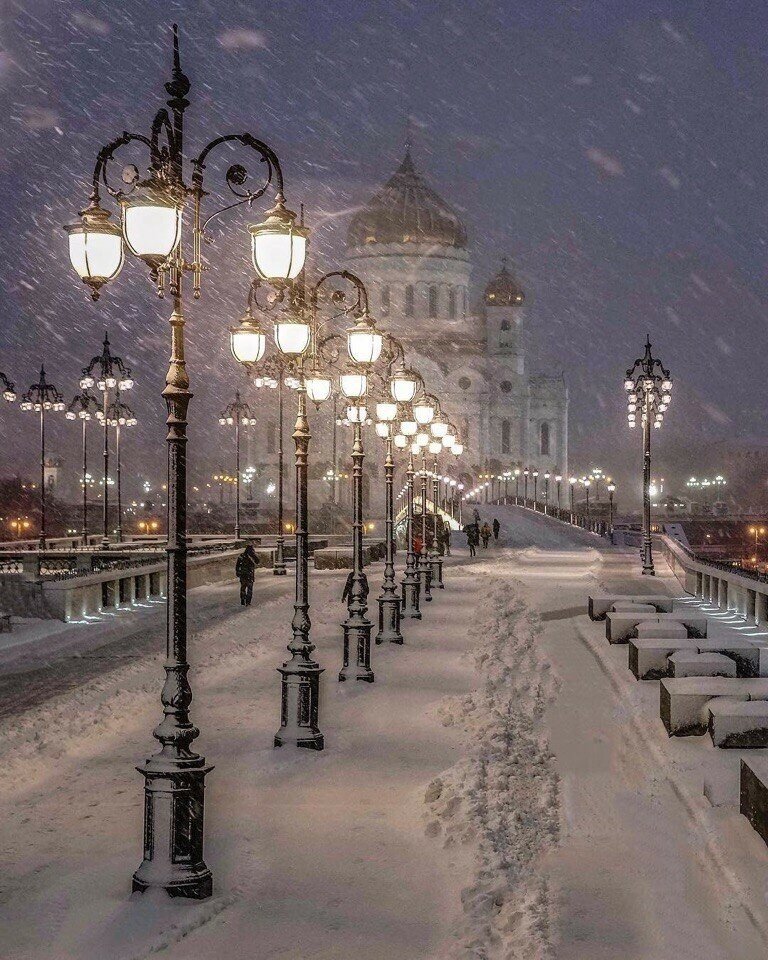 москва зимой красивые фото