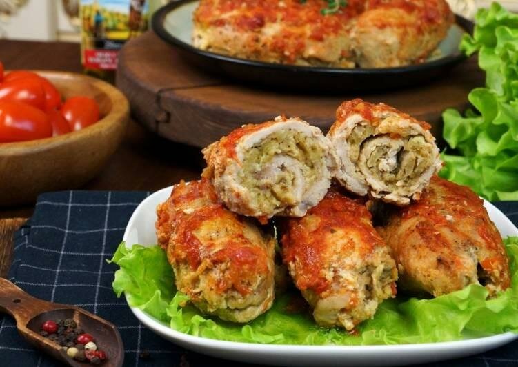 мясные рулетики с грибами фото