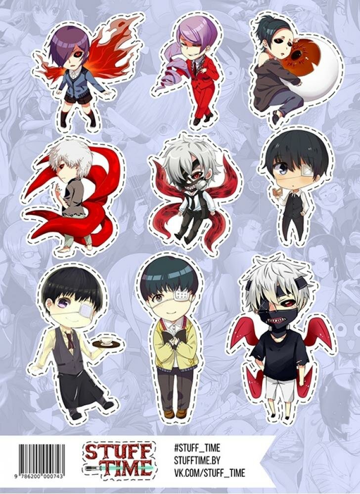 наклейки токийский гуль фото