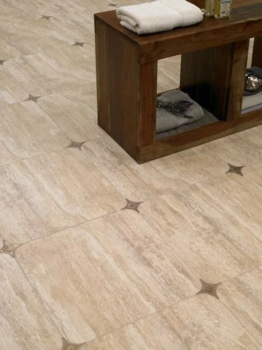 напольная плитка азулев cross beige в интерьере фото