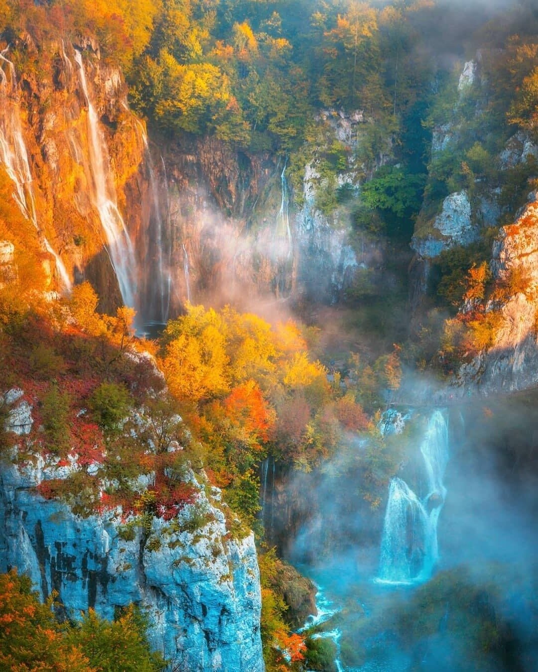 национальный парк плитвицкие озера. водопада фото