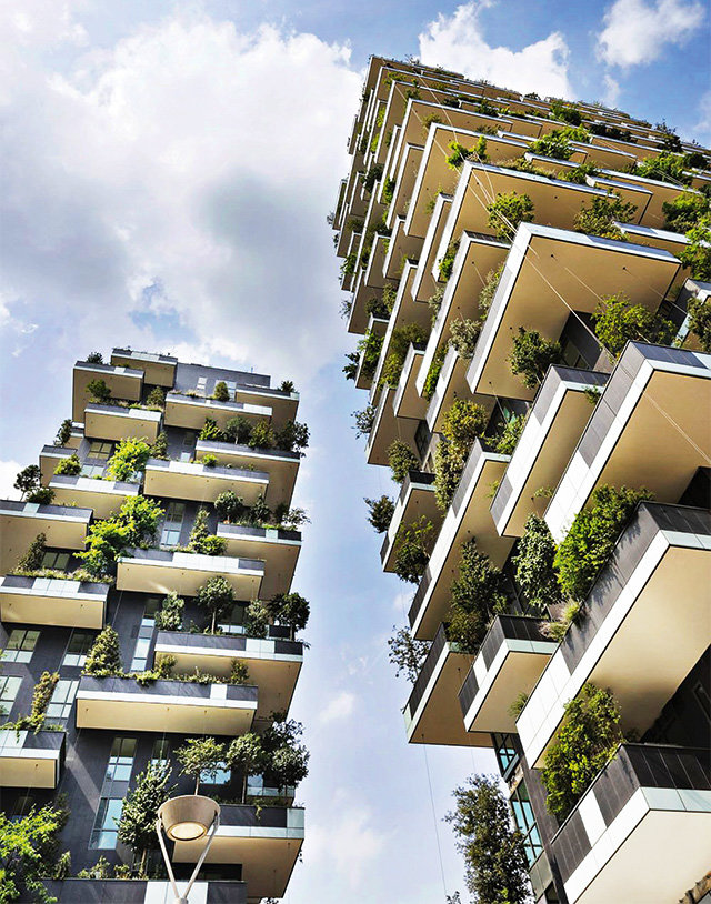 небоскрёбы bosco verticale в италии фото