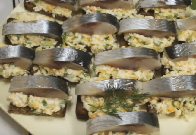 немецкие закуски из сельди фото