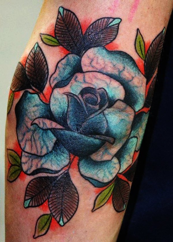 neo traditional tattoo роза фото
