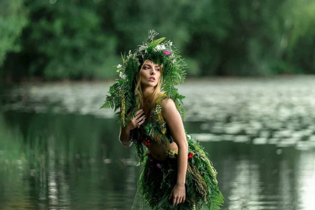 фотосессия нимфы у воды фото