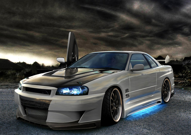 nissan skyline gtr r34 обои фото