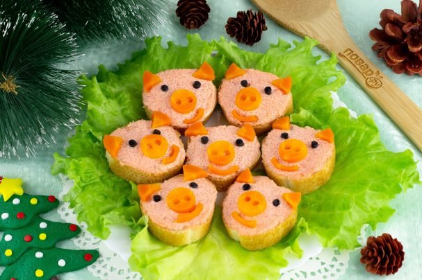 новогодние бутерброды 2019 фото