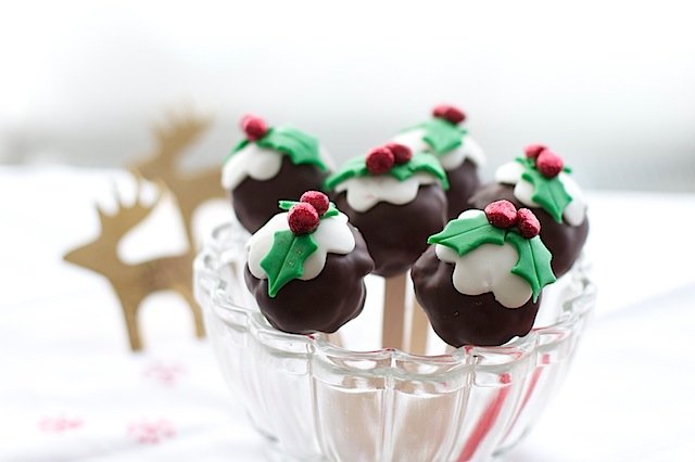 новогодние cake pops (пирожное на палочке) фото