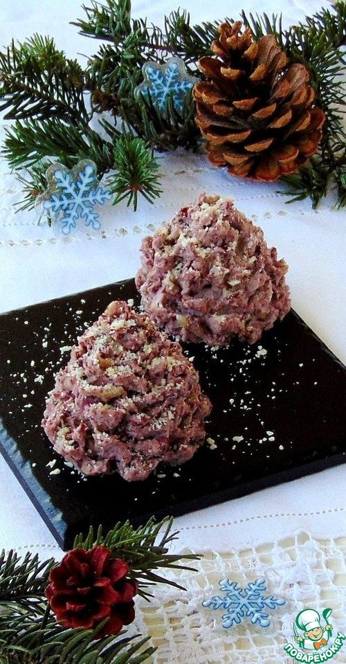 новогодний десерт без выпечки еловые шишки фото