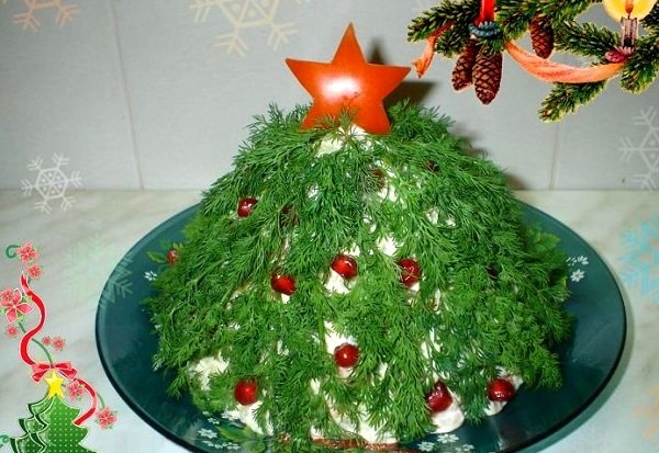 новогодний салат елочка фото