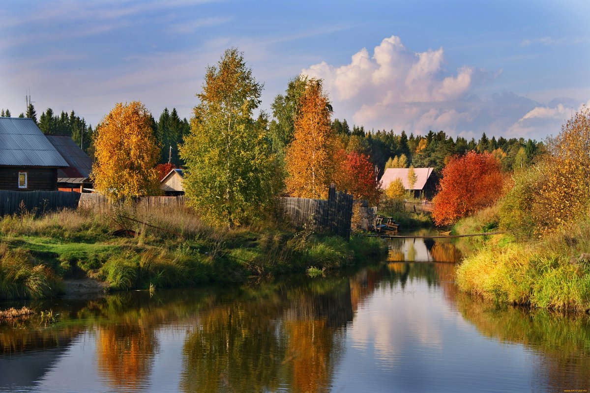 осенние сельские пейзажи фото