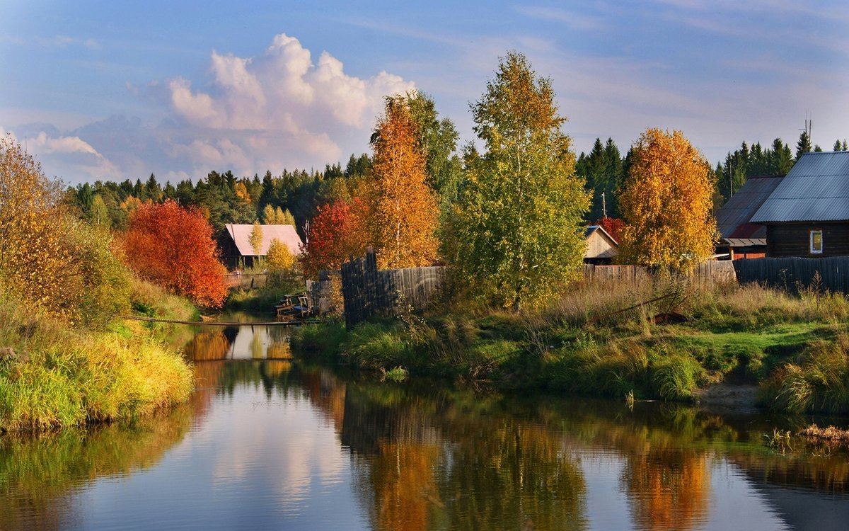 осенние сельские пейзажи фото