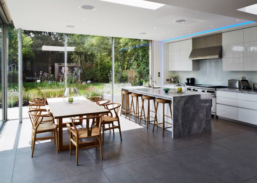 outdoor concrete kitchen фото