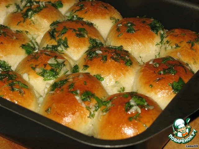 пампушки с чесноком фото