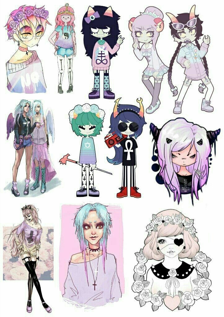 pastel goth stickers фото