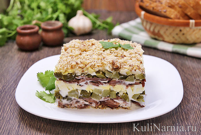 печеночный торт закусочный фото