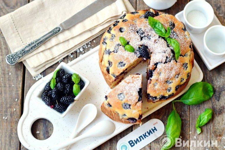 пирог с черникой фото