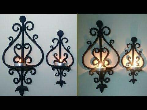 подсвечники из металла на стену фото