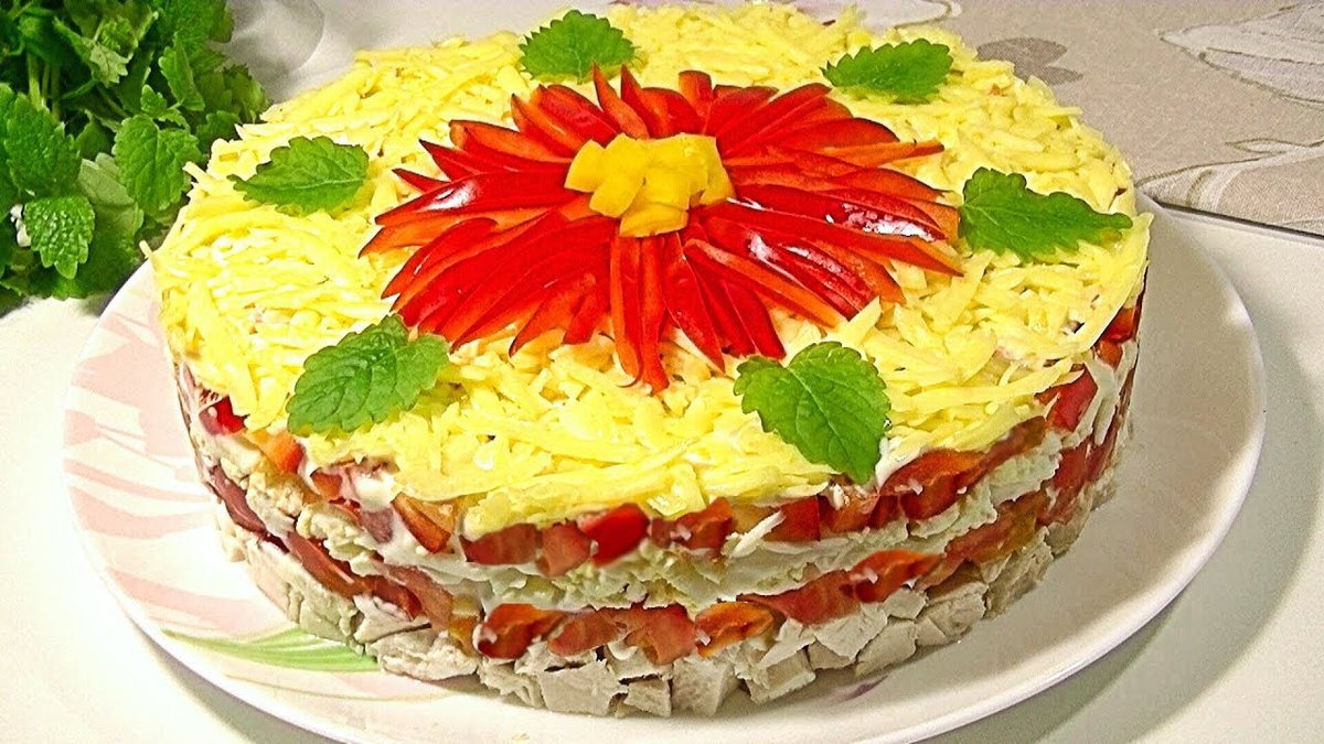 потрясающе вкусный салат «астра». фото